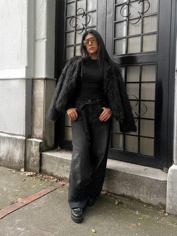 Fur Jacket - Negra