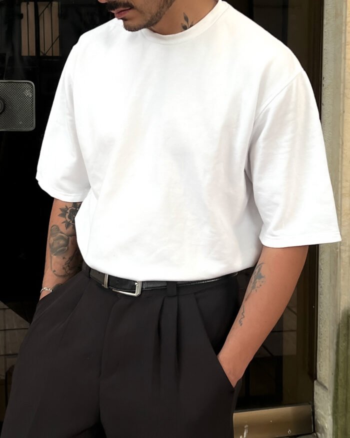 T-Shirt Marfil Oversize - Imagen 2