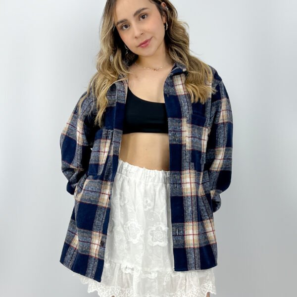 Leñadora Oversize Azul