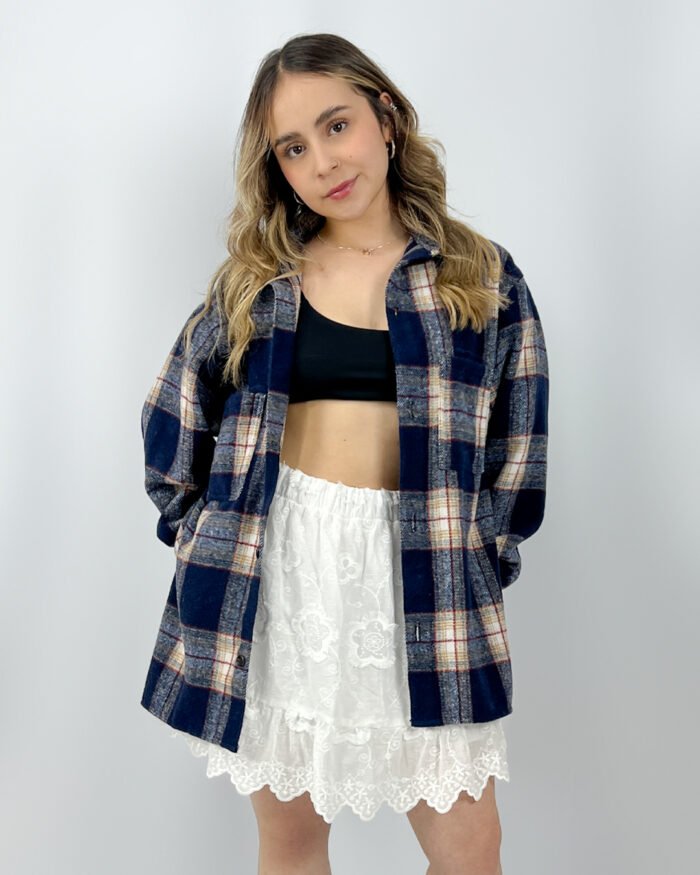 Leñadora Oversize Azul