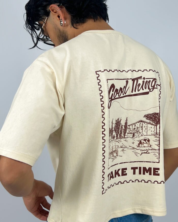 Land T-shirt Crema - Imagen 4