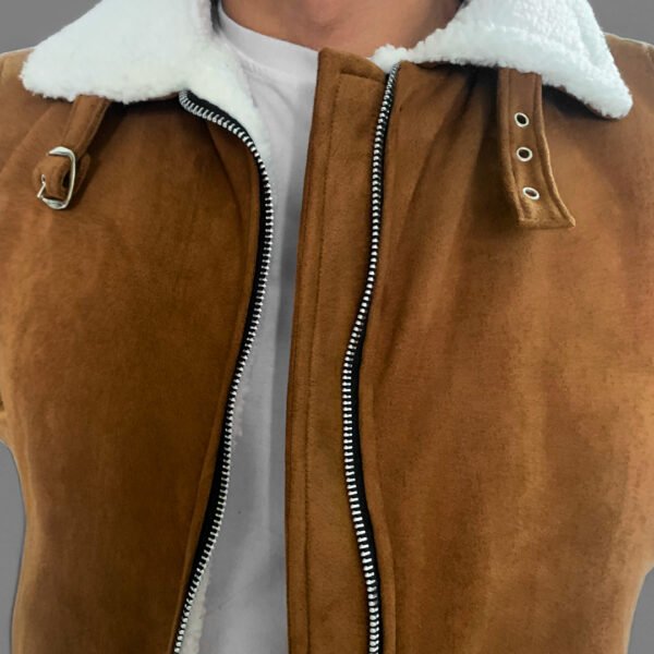 Chaqueta gamuza con ovejero