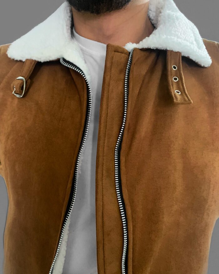 Chaqueta gamuza con ovejero