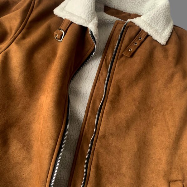 Chaqueta gamuza con ovejero