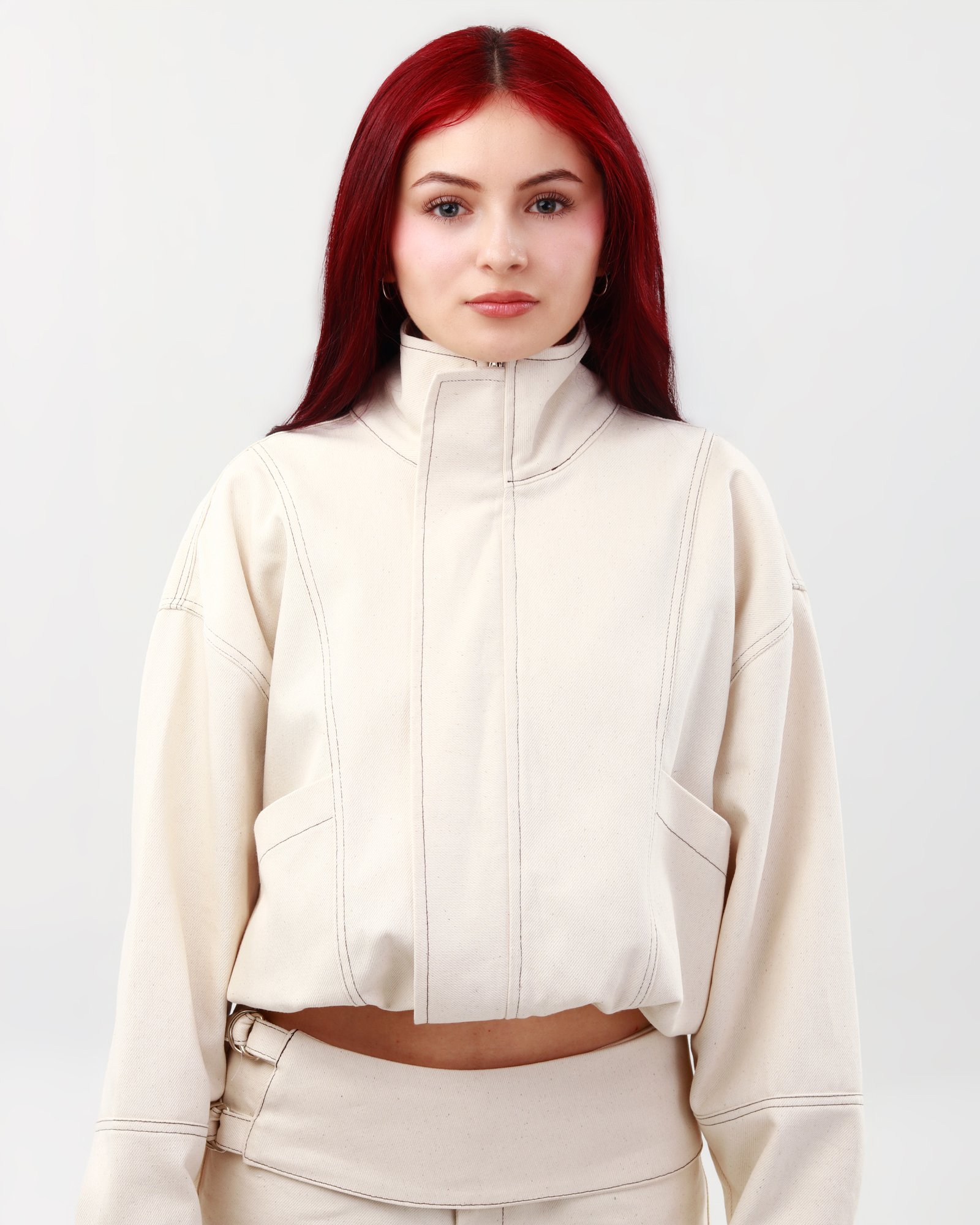 Neck Jacket Everiday Marfil